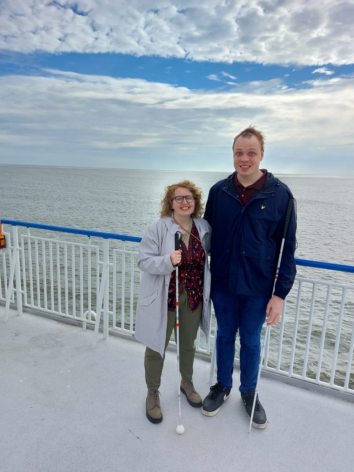 Bram en Jessica samen op de van Harlingen naar Terschelling