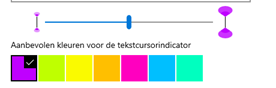 Cursormarkering met keuze uit diverse kleuren in Windows
11