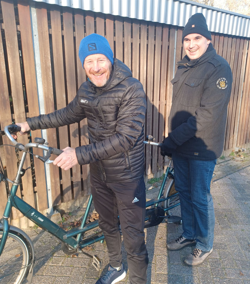 Hans en Jos met tandem